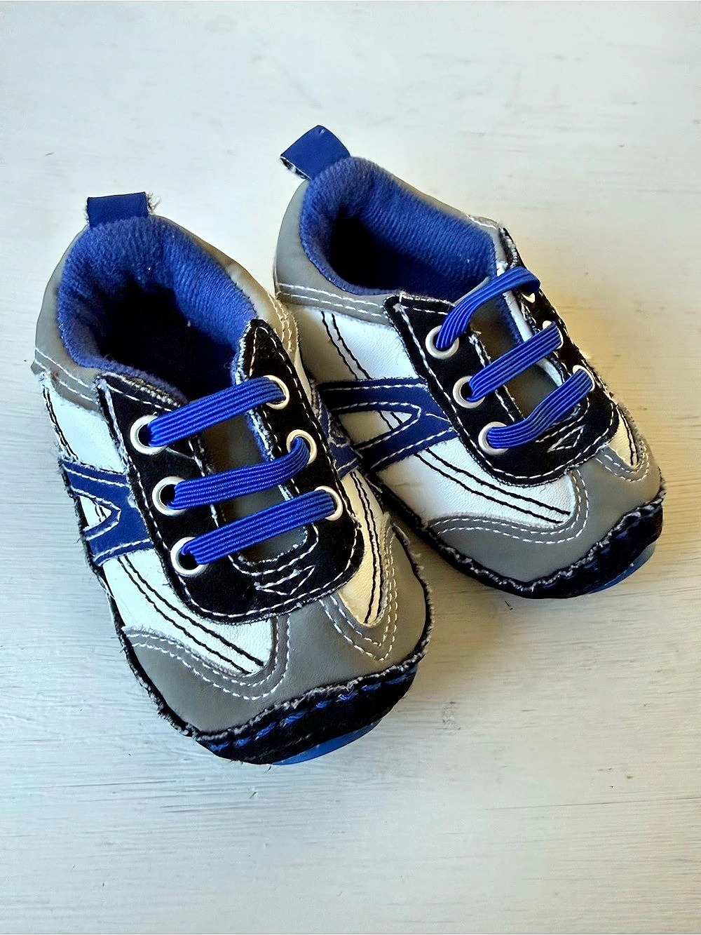 Baby Walker Sneakers Gray & Blue
